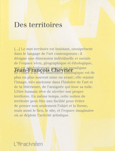 Jean-François Chevrier - Des territoires.
