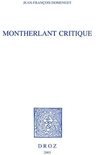 Montherlant critique