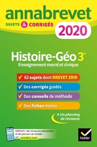 Téléchargez des livres au format pdf gratuitement Annales du brevet Annabrevet 2020 Histoire Géographie EMC 3e  - 65 sujets corrigés 9782401057227 (French Edition)