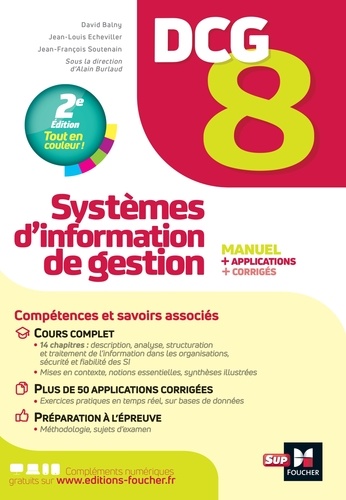 Jean-François Soutenain - DCG 8 Systèmes d'information de gestion Manuel et applications 5e édition.