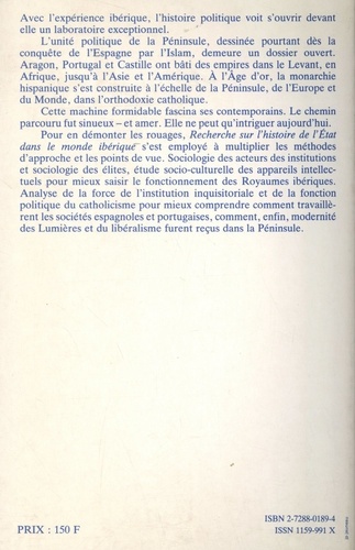 Recherche sur l'histoire de l'Etat dans le monde ibérique (15e-20e siècle)