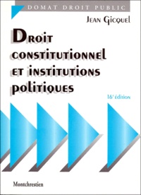 Jean Gicquel - Droit constitutionnel et institutions politiques.