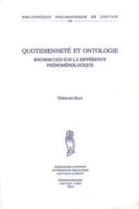 Quotidienneté et ontologie