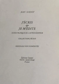 J'écris &amp; je m'édite