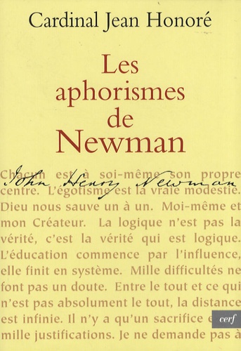 Jean Honoré - Les aphorismes de Newman.