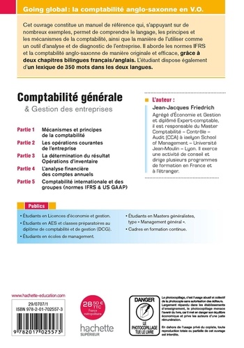 Comptabilité générale & gestion des entreprises - Jean-Jacques Friedrich -  Livres - Furet du Nord
