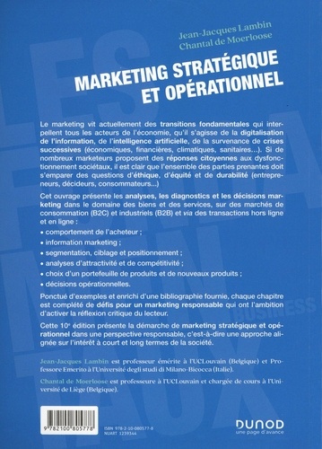 Marketing stratégique et opérationnel. La démarche marketing dans une perspective responsable 10e édition