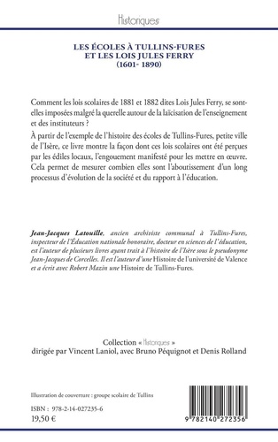 Les écoles à Tullins-Fures et les lois Jules Ferry (1601-1890)