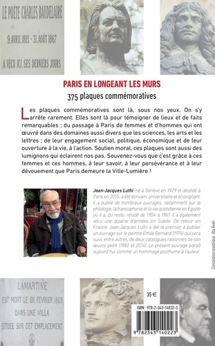 Paris en longeant les murs. 375 plaques commémoratives