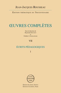 Jean-Jacques Rousseau - Oeuvres complètes - Volumes 7-8, Ecrits pédagogiques.
