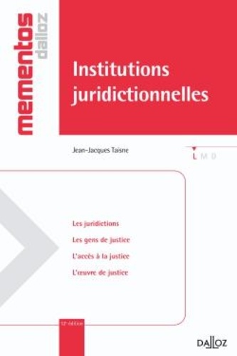 Institutions juridictionnelles 12e édition
