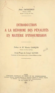 Introduction à la réforme des pénalités en matière d'insoumission