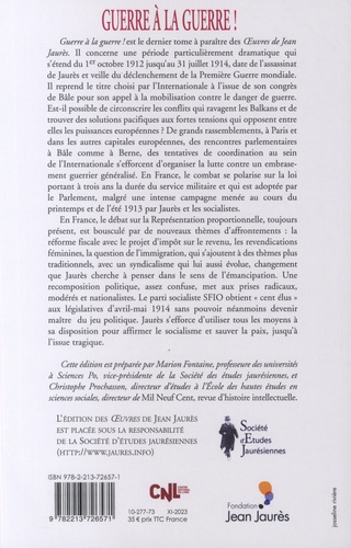 Oeuvres. Tome 15, Guerre à la guerre ! 1912-1914