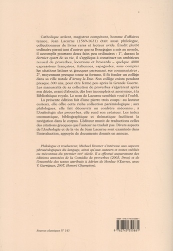 Anthologie et conférence des proverbes français, italiens et espagnols. Manuscrits Fr1599 et Fr6170 de la Bibliothèque nationale de France