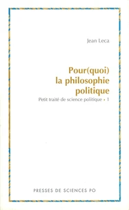Pour(quoi) la philosophie politique