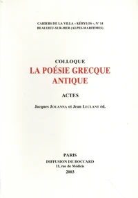 La poésie grecque antique