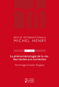 Revue internationale michel henry no 7 - 2016