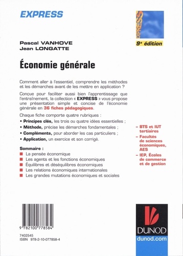 Économie générale en 36 fiches 9e édition