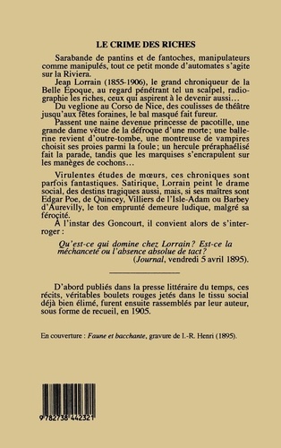 Le crime des riches. suivi de Paris forain. 1905