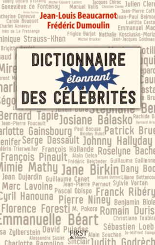 Dictionnaire étonnant des célébrités - Occasion