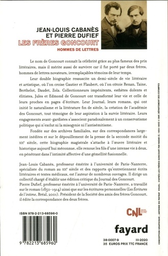 Les frères Goncourt. Hommes de lettres