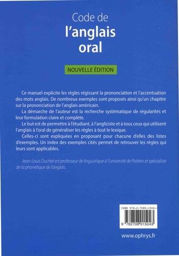 Code de l'anglais oral 3e édition