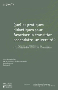 Quelles pratiques didactiques pour favoriser la transition secondaire-université ?
