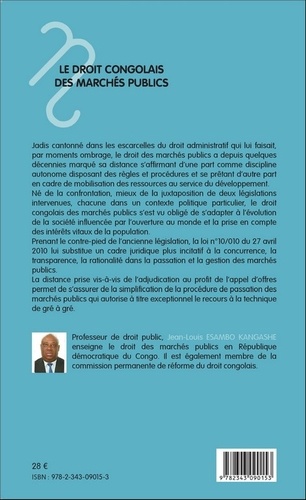 Le droit congolais des marchés publics