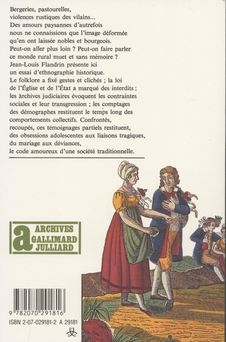 Les amours paysannes. Amour et sexualité dans les campagnes de l'ancienne France (XVIe-XIXe siècle)
