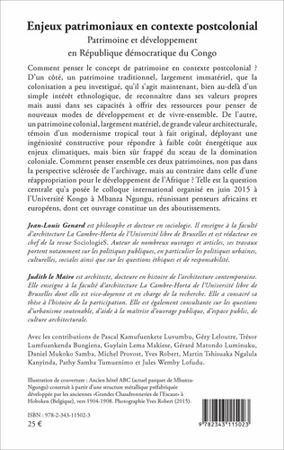 Enjeux patrimoniaux en contexte postcolonial. Patrimoine et développement en République démocratique du Congo