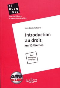 Jean-Louis Halpérin - Introduction au droit.