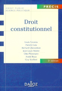 Jean-Louis Mestre et Louis Favoreu - Droit constitutionnel.