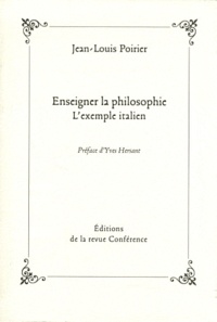 Jean-Louis Poirier - Enseignement la philosophie - L'exemple italien.