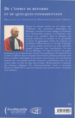 De l'esprit de réforme et de quelques fondamentaux. Mélanges en l'honneur du Professeur Gilbert Orsoni