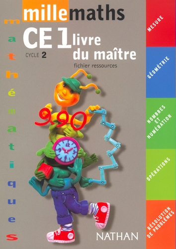 Jean-Luc Brégeon et Annick Flouzat - Maths CE1 Millemaths. - Livre du maître, fichier de ressources.