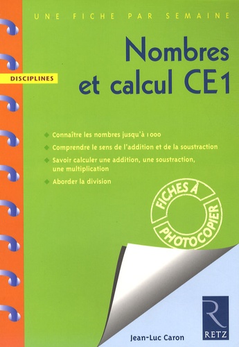 Jean-Luc Caron - Nombres et calcul CE1.