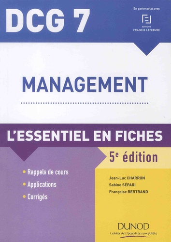 Management DCG 7. L'essentiel en fiches 5e édition