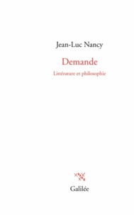 Jean-Luc Nancy - Demande - Littérature et philosophie.
