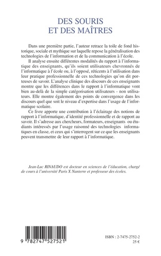 Des Souris Et Des Maitres. Rapport A L'Informatique Des Enseignants