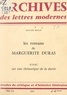 Jean-Luc Seylaz et Michel J. Minard - Les romans de Marguerite Duras - Essai sur une thématique de la durée.