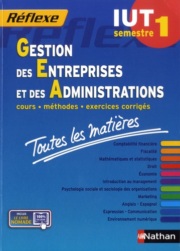 Jean-Luc Siegwart - Gestion des entreprises et des administrations IUT semestre 1 - Toutes les matières.