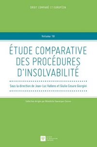 Jean-Luc Vallens et Giulio Cesare Giorgini - Etude comparative des procédures d'insolvabilité.