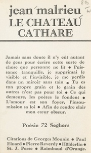 Jean Malrieu - Le château cathare.