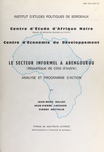 Le secteur informel à Abengourou, République de Côte d'Ivoire. Analyse et programme d'action