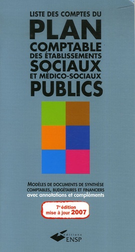 Jean-Marc Le Roux - Liste des comptes du plan comptable des établissements sociaux et médico-sociaux publics.