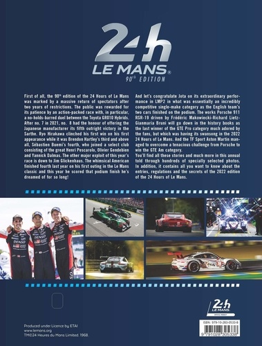 24 le mans hours 2022, official book