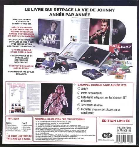 Johnny passion rock !. Avec 1 vinyle 25 cm  avec 1 CD audio