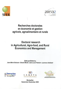 Recherches doctorales en économie et gestion agricole, agroalimentaire et rurale