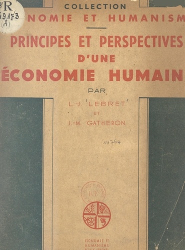 Principes et perspectives d'une économie humaine