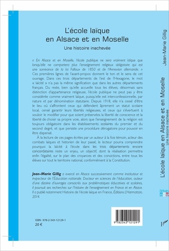 L'école laïque en Alsace et en Moselle. Une histoire inachevée